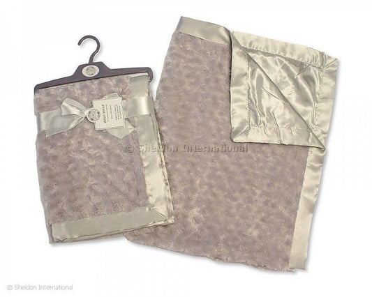 Baby Rose Bud Blanket Grey