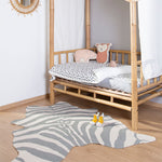 ChildHome Zebra Carpet GREY 145X160CM