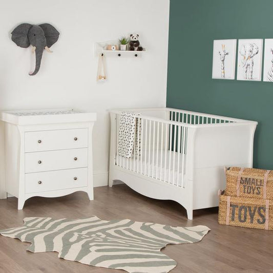 CuddleCo Clara 2 Piece- Satin White