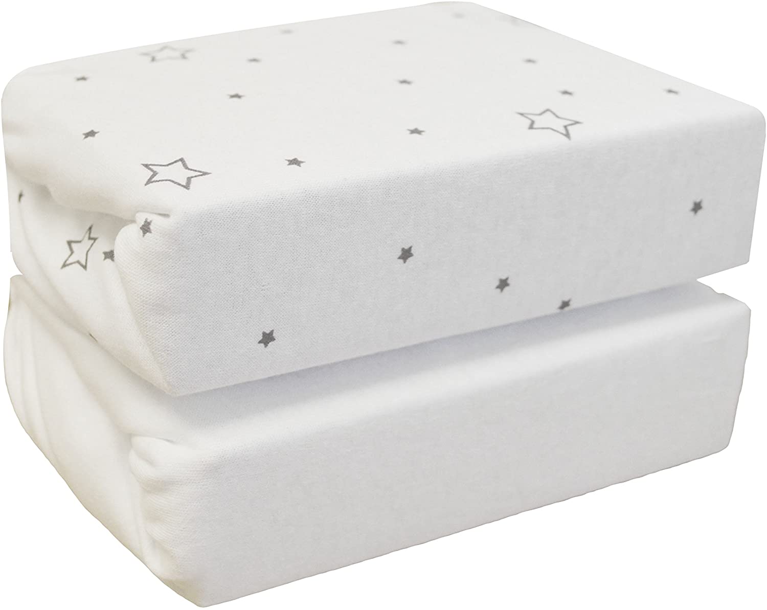 Cuddles Cot White Star Sheets