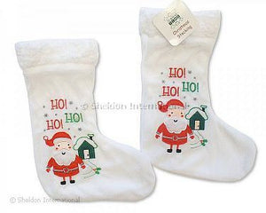 Baby Christmas Stocking White HoHoHo
