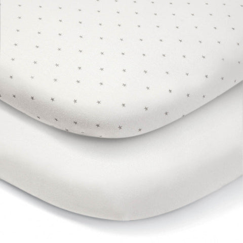 Mamas & Papas Lua 2 pack Fitted Sheets- Stars