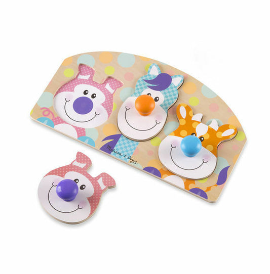 Melissa & Doug Wooden Jumbo Peg Puzzle