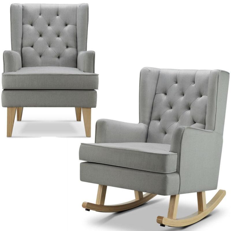Babylo Soothe Easy Chair & Rocker, Grey