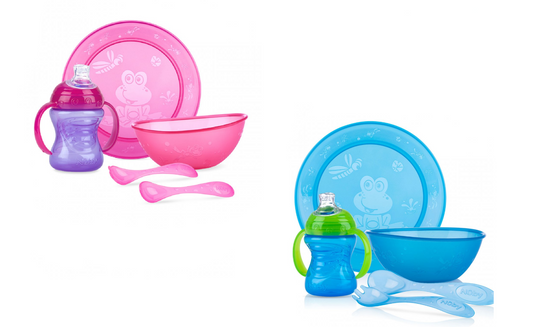 Nuby 5pc Grip N Sip Feeding Set