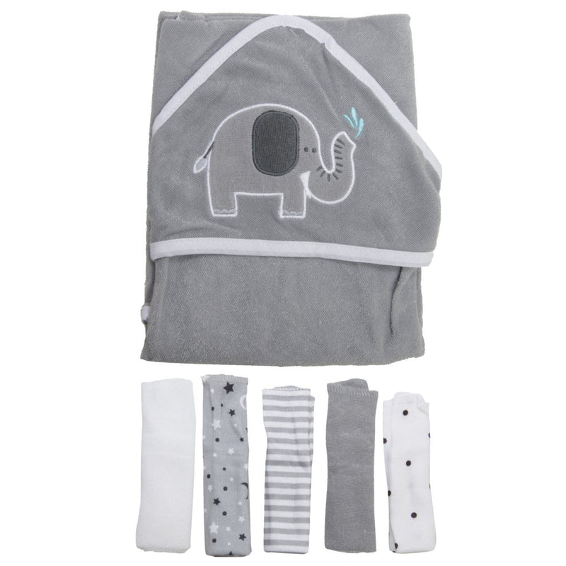Baby Hooded Towel & Cloth Set - Elephant