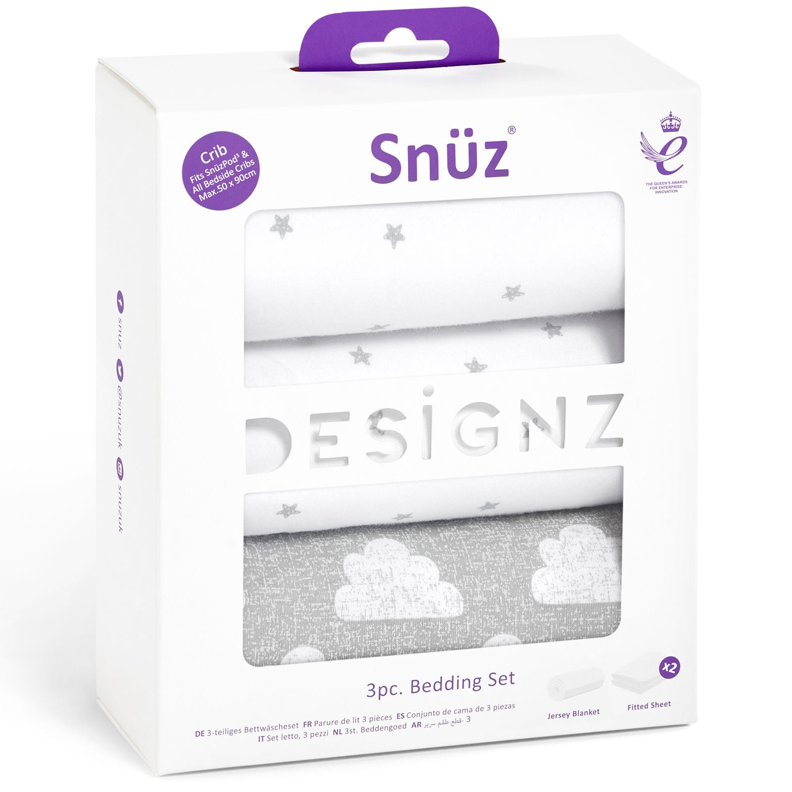 Snuz 3 piece Bedding Set - Cloud