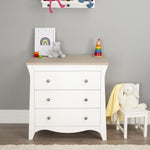 CuddleCo Clara Dresser - White/ Ash